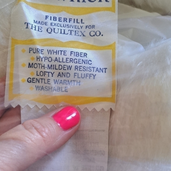 Vintage New Old Stock Quiltex Downlon Quilted Baby Blanket & Pillow Blue  Rare - Picture 6 of 10
